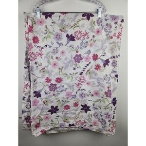 Pottery Barn Kids Garden Party Purple Twin Flat Sheet Paisley‎ Floral Multicolor